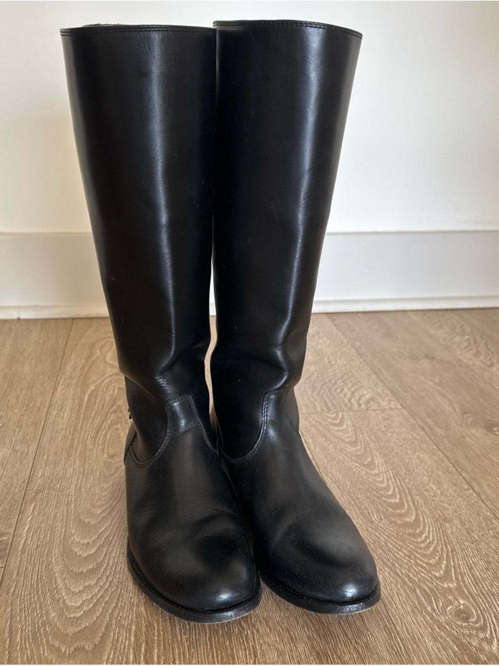 Frye Classic Tall Black Leather Riding Boots